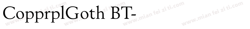 CopprplGoth BT字体转换